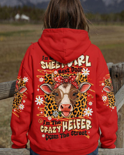 CRAZY HEIFER DOWN THE STREET COW ALL OVER PRINT  - TLTW2306262