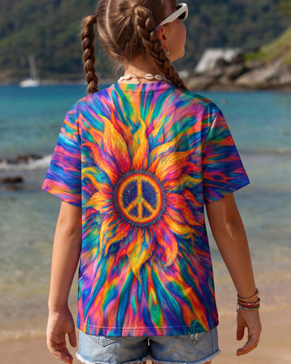 SUNFLOWER PEACE BURST KIDS SHIRT  - TLTW2906266