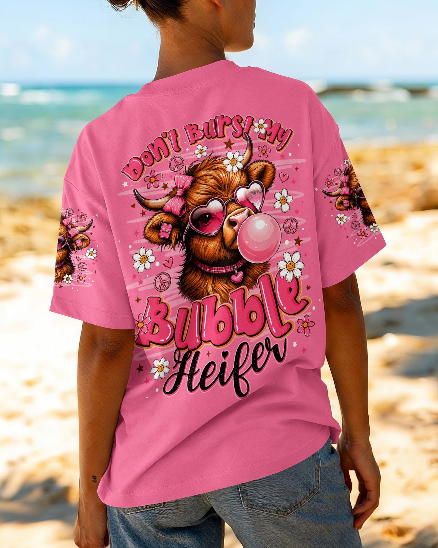 DON'T BURST MY BUBBLE  HEIFER COW ALL OVER PRINT - TLNO1106263