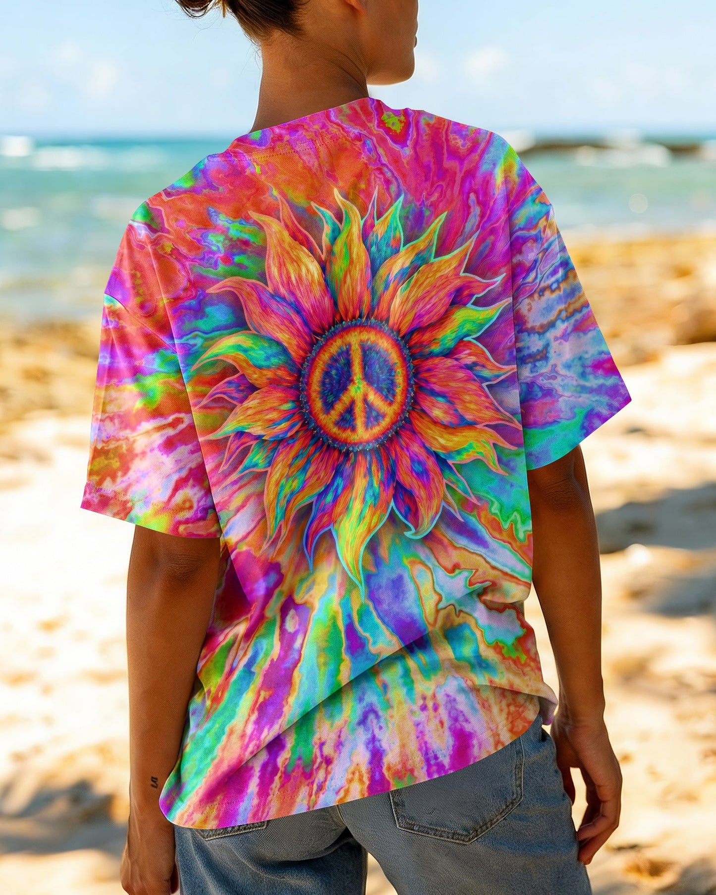 SUNFLOWER LIQUID ART  ALL OVER PRINT - TLTW0907261