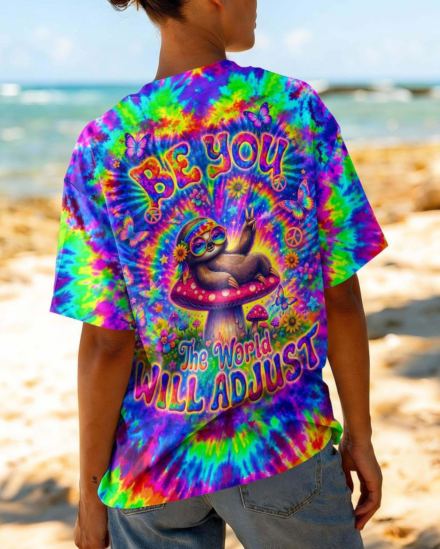 BE YOU HIPPIE SLOTH ALL OVER PRINT - RI0707262
