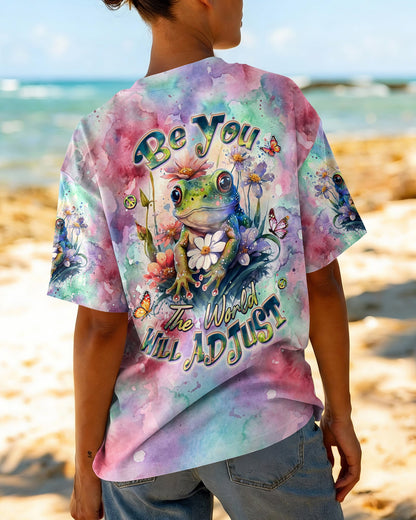 BE YOU THE WORLD WILL ADJUST FROG ALL OVER PRINT - TLHG2605262