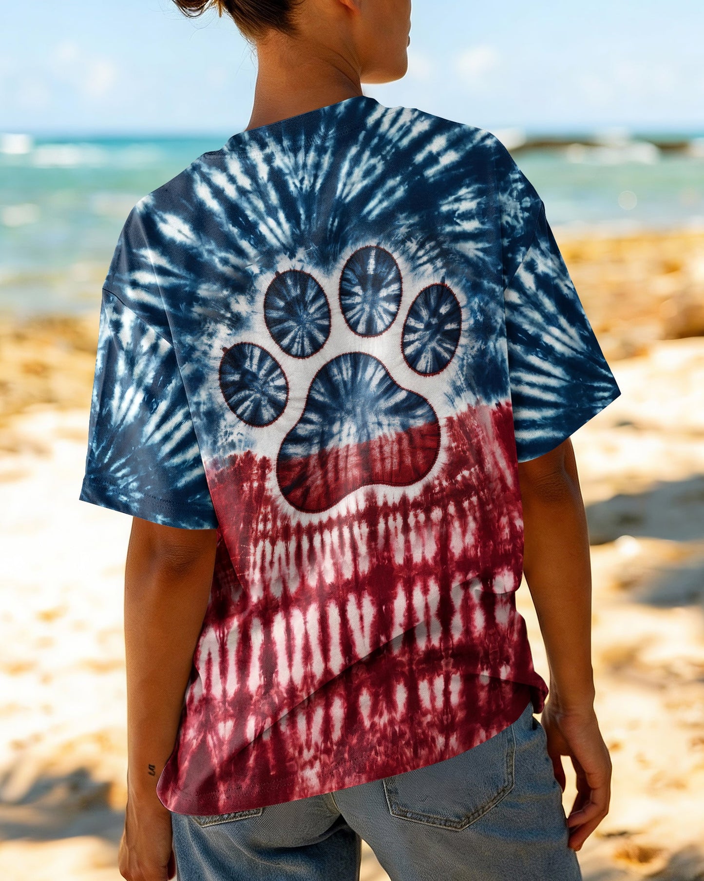 DOG MAMA RED WHITE & BLUE  ALL OVER PRINT  - TLNT2204263