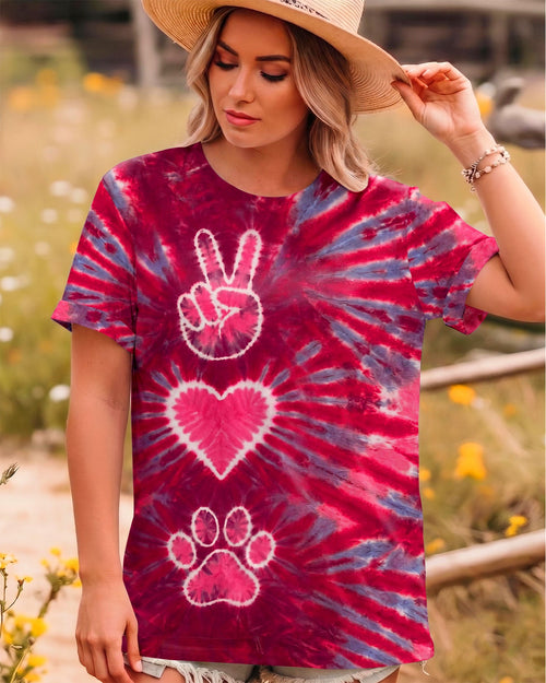 PEACE HAND LOVE PAW PRINT ALL OVER PRINT - TLHN1604262