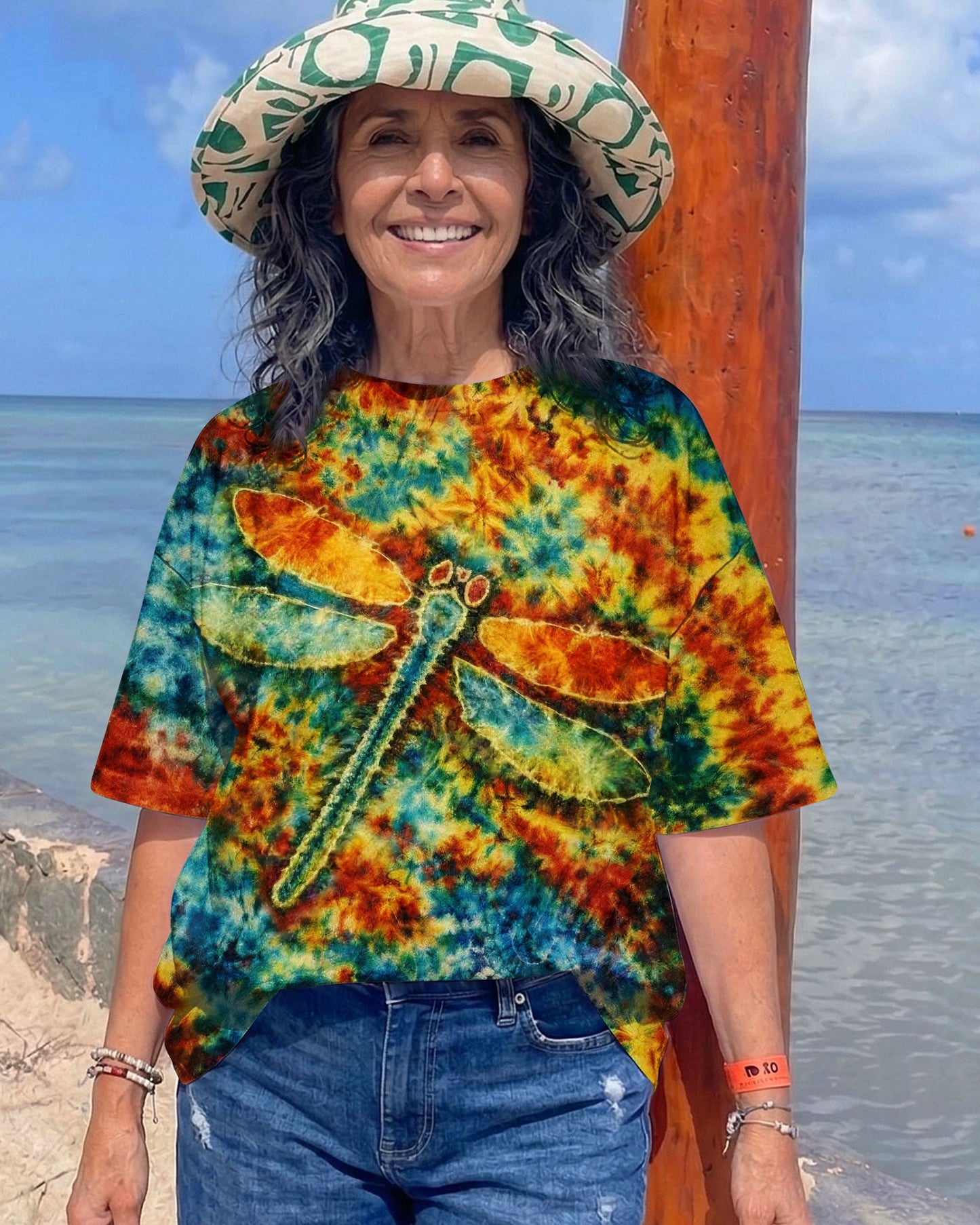 JUST BREATHE DRAGONFLY SWIRL  ALL OVER PRINT  - TLTW1704261