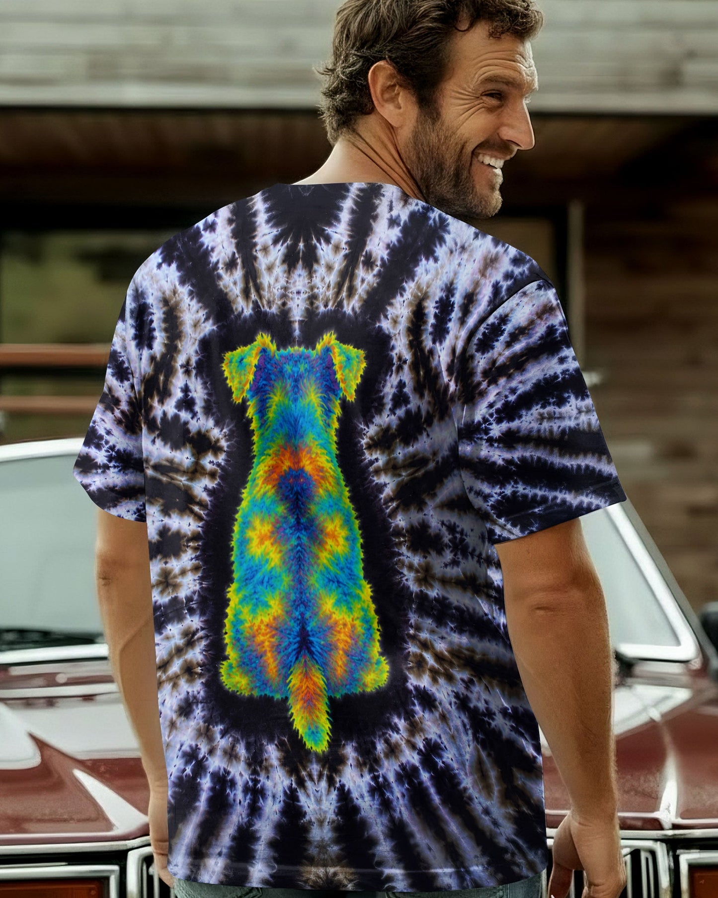SCHNAUZER DOG  SWIRL ALL OVER PRINT  - TLTW1405264