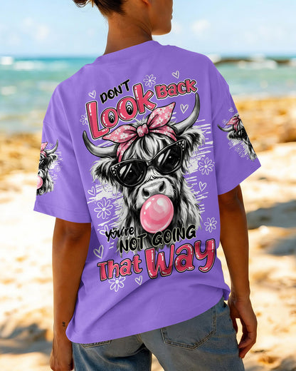 DON'T LOOK BACK YOU'RE NOT GOING THAT WAY COW ALL OVER PRINT - TY1504261