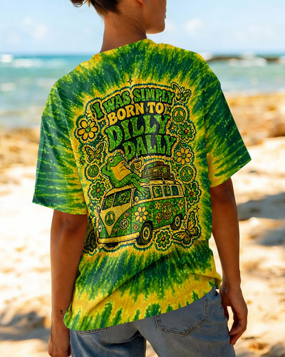 I WAS SIMPLY BORN TO DILLY DALLY FROG ALL OVER PRINT - TLNO2804261