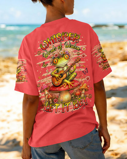 WHISPER WORDS OF WISDOM LET IT BE FROG ALL OVER PRINT  - TLHN0107264