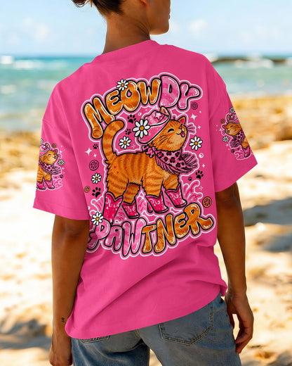 MEOWDY PAWTNER ORANGE TABBY CAT ALL OVER PRINT - TLNO0907262