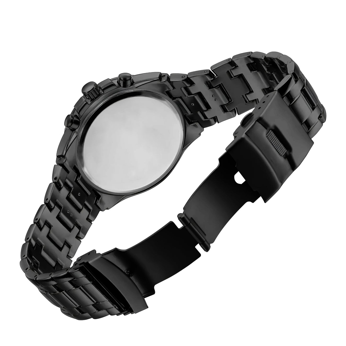 Personalized Alloy Quartz Watch with 3 Family Photos for Dad