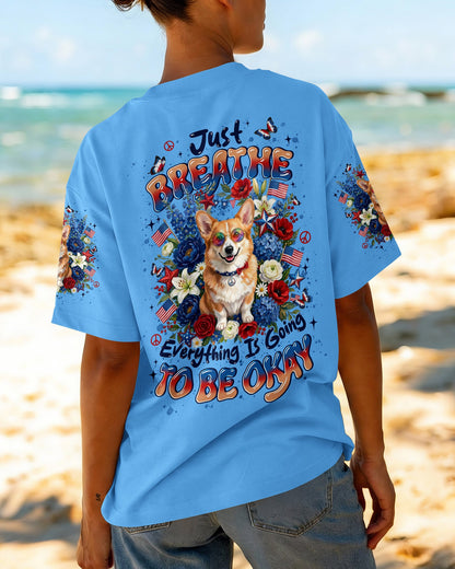 JUST BREATHE CORGI DOG ALL OVER PRINT - TYLN1405262