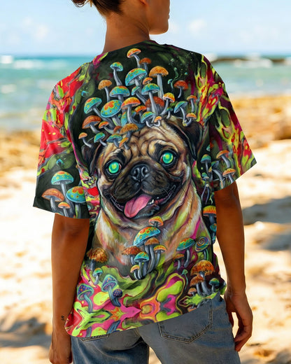 VIBRANT PUG MAGIC MUSHROOM ALL OVER PRINT - RITD0906261