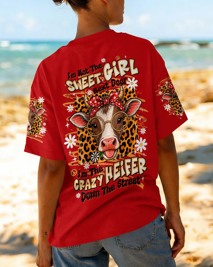 CRAZY HEIFER DOWN THE STREET COW ALL OVER PRINT  - TLTW2306262