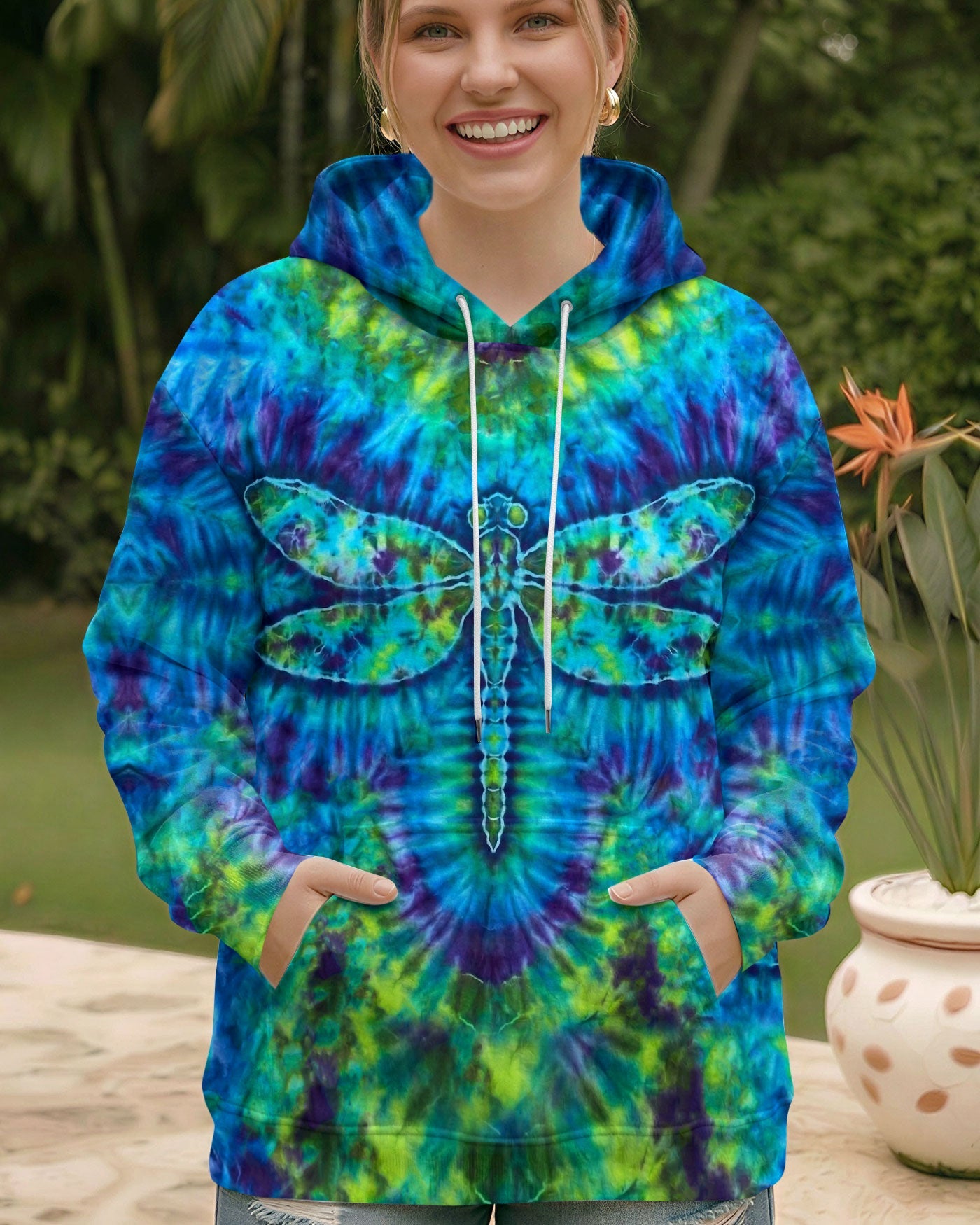 HIPPIE DRAGONFLY  SWIRL ALL OVER PRINT - TLHN0704262