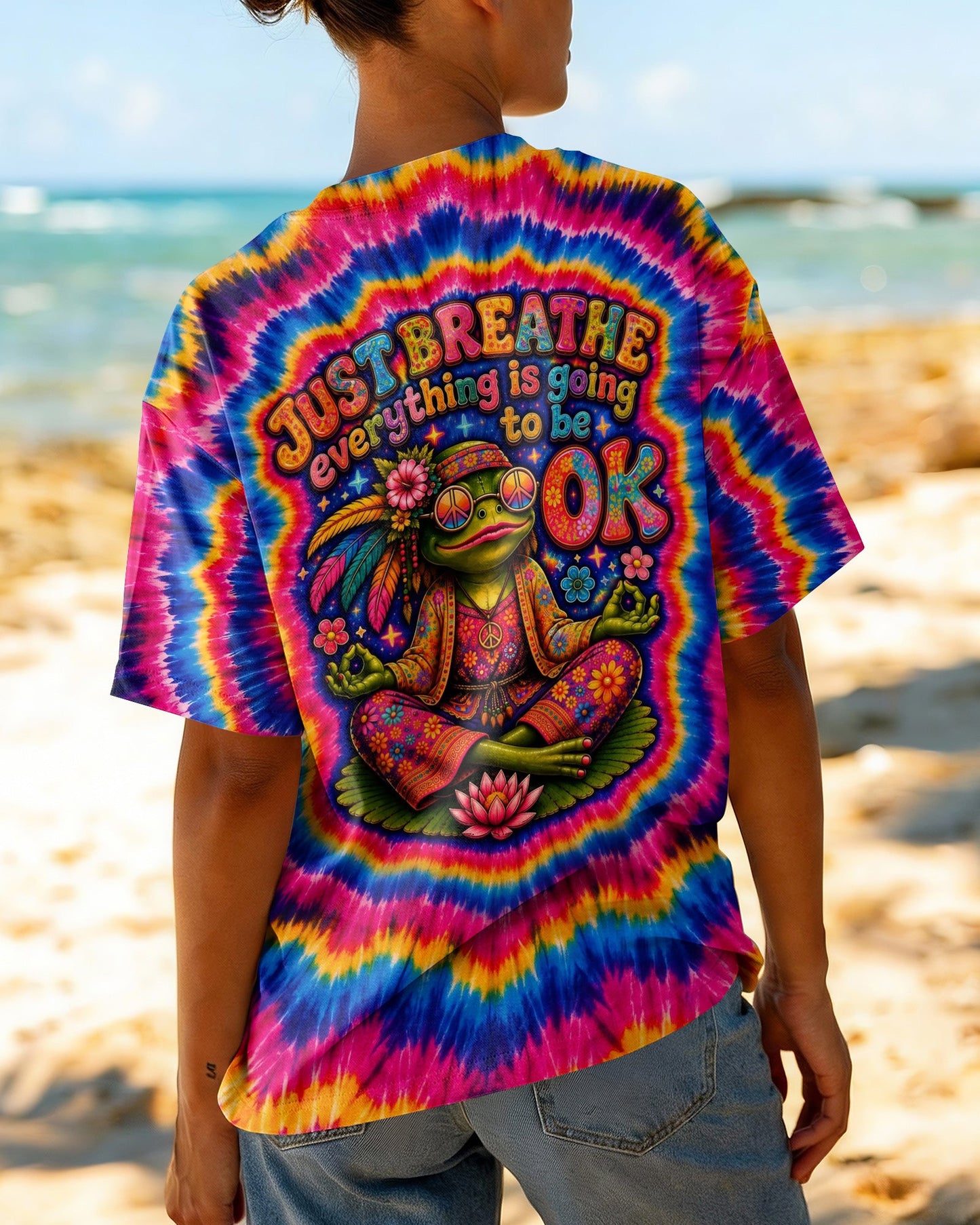 JUST BREATHE FROG SWIRL ALL OVER PRINT - KMTM2105261