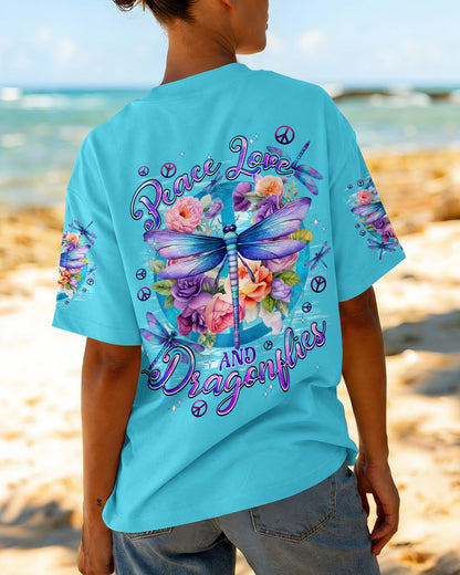 PEACE LOVE AND DRAGONFLIES ALL OVER PRINT - TYPQ2306262