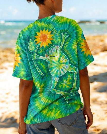 FROG SUNFLOWER SWIRL ALL OVER PRINT   - TLHN1906264