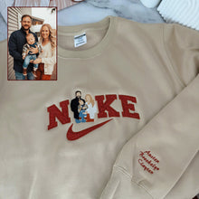 Load image into Gallery viewer, Personalized Embroidered Family Photo Glitter Hoodie Sweatshirt T-Shirt
