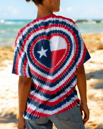 HEART TEXAS STATE RED WHITE & BLUE SWIRL ALL OVER PRINT - TLNO1206262