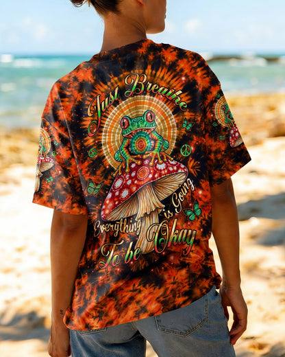 JUST BREATHE FROG SWIRL ALL OVER PRINT  - TLHN2404261