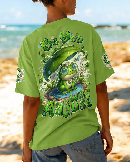BE YOU THE WORLD WILL ADJUST FROG ALL OVER PRINT - TYQY2605262
