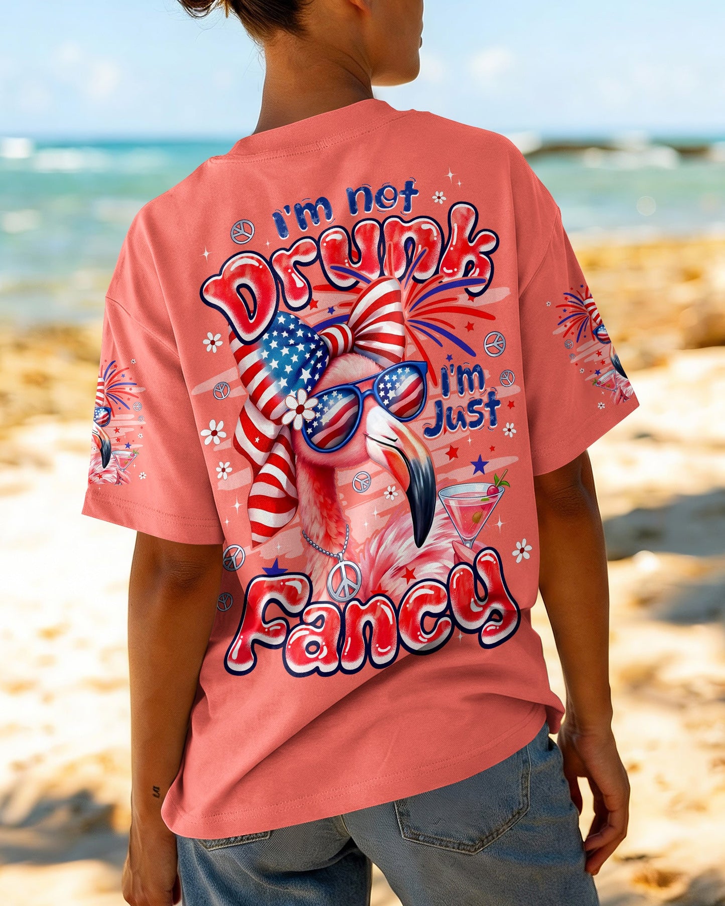 I'M NOT DRUNK I'M JUST FANCY FLAMINGO ALL OVER PRINT - TYPQ2104262