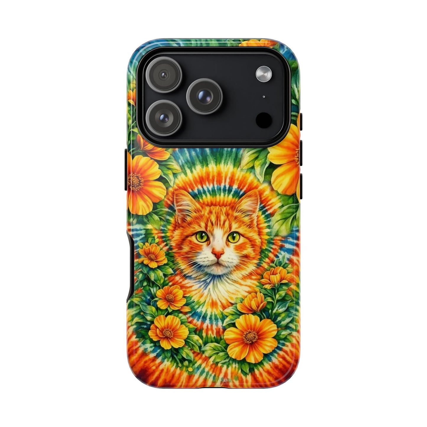FLORAL CAT SWIRL PHONE CASE - TLHG2204264
