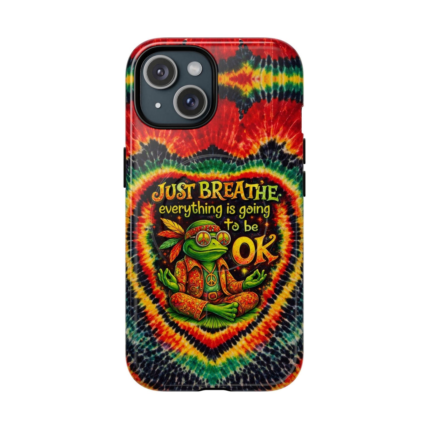 JUST BREATHE FROG SWIRL MAGNETIC PHONE CASE - KMTM2304262