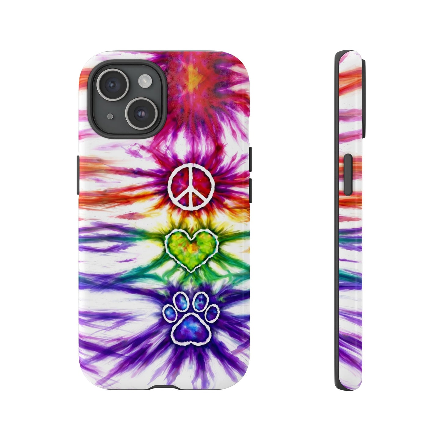 PEACE LOVE PAW PRINT SWIRL PHONE CASE - TLHG1304266