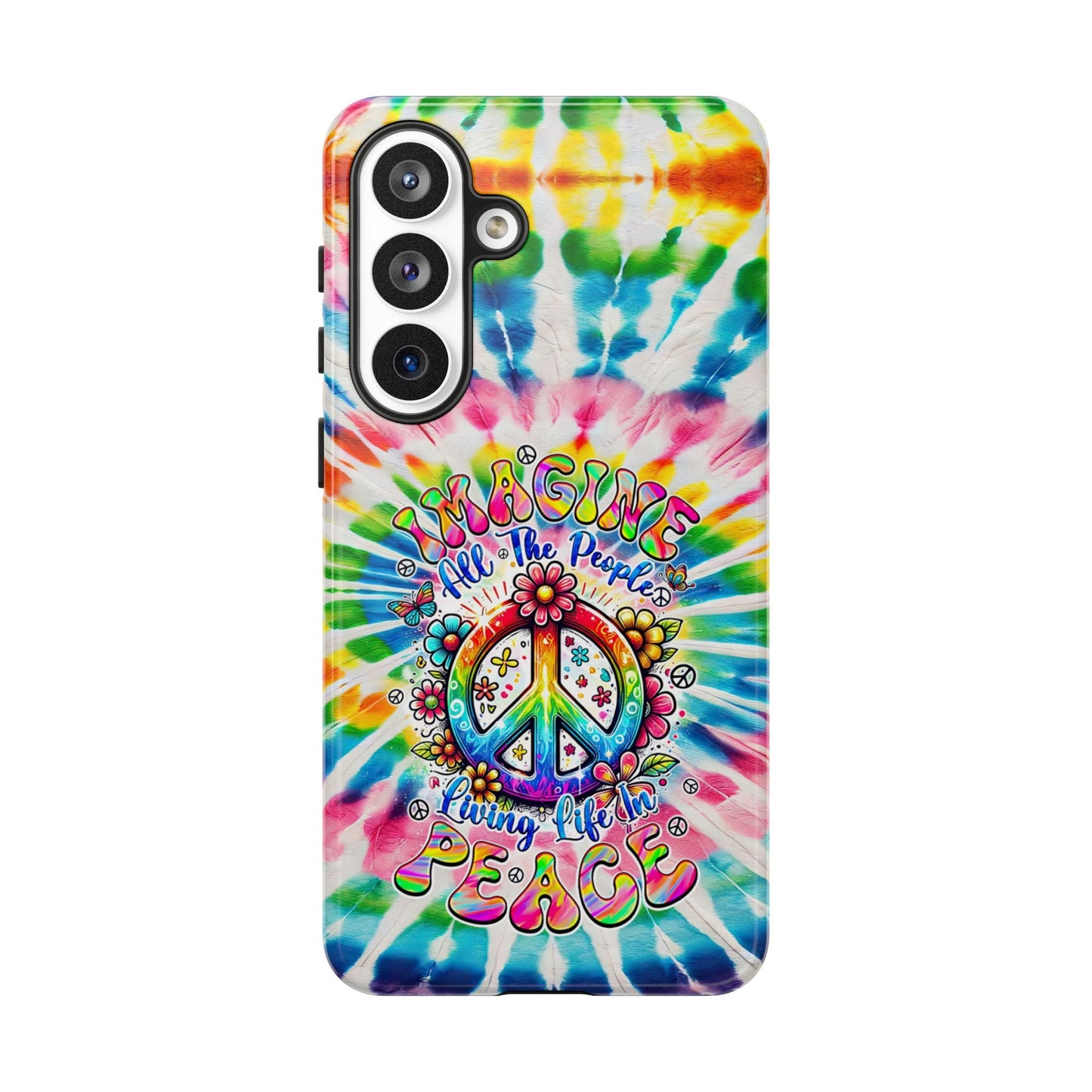 IMAGINE ALL THE PEOPLE LIVING LIFE IN PEACE TIE DYE PHONE CASE - TYQY1504253