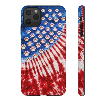PAW PRINT RED WHITE & BLUE PHONE CASE - TLHG1704262