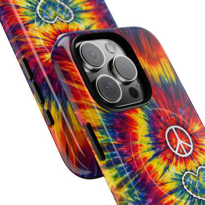 PEACE LOVE PAW PRINT COLORFUL MAGNETIC PHONE CASE - TLNT1604262