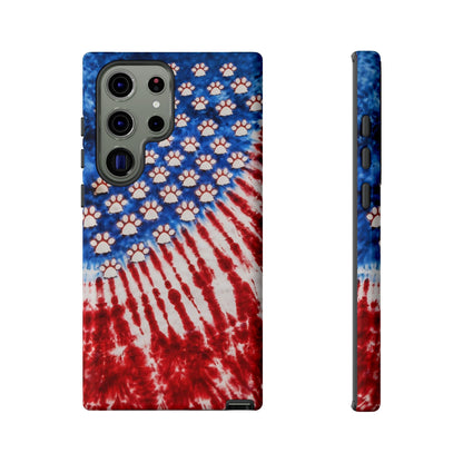 PAW PRINT RED WHITE & BLUE PHONE CASE - TLHG1704262