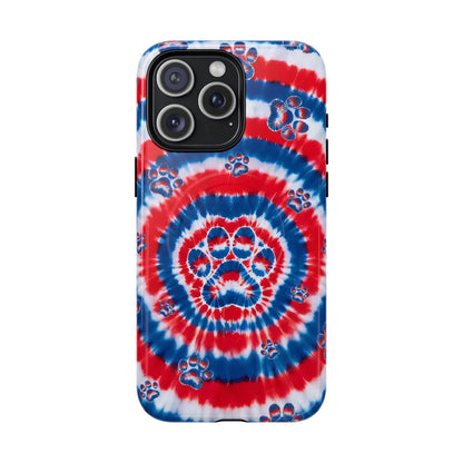 RED WHITE AND BLUE PAW MAGNETIC PHONE CASE - TYQY2004253