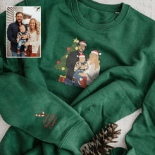 Load image into Gallery viewer, Christmas Embroidered Family Photo Hoodie Sweatshirt T-Shirt
