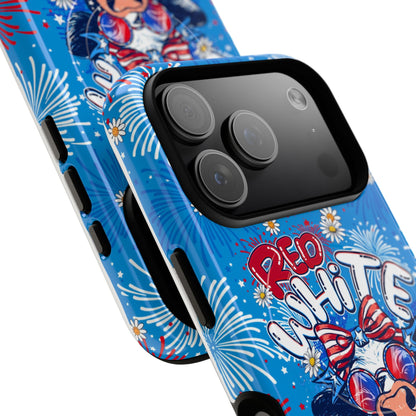 RED WHITE AND MOOO COW MAGNETIC PHONE CASE  - TY1306262