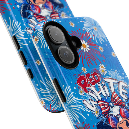 RED WHITE AND MOOO COW MAGNETIC PHONE CASE  - TY1306262