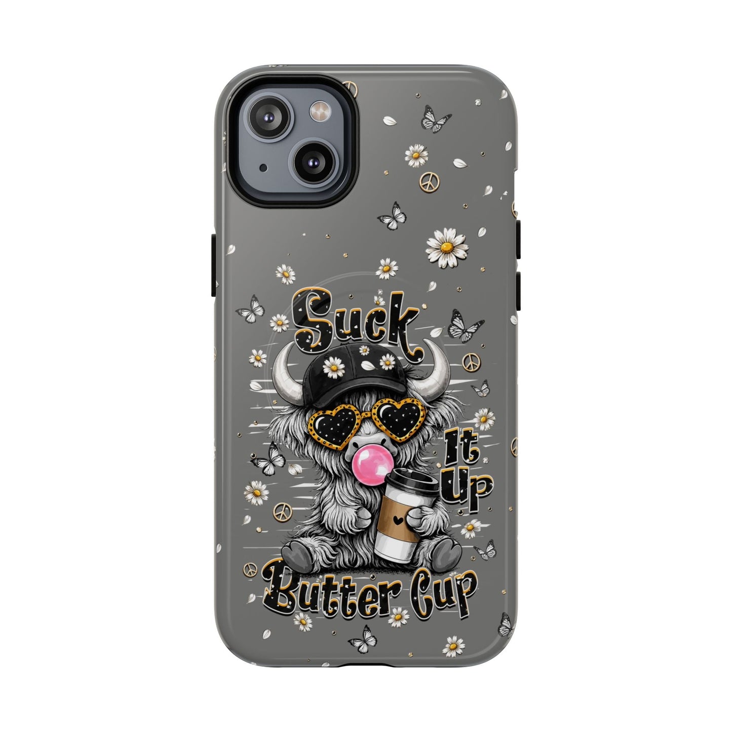 SUCK IT UP BUTTERCUP COW MAGNETIC PHONE CASE  - TLHN0806263