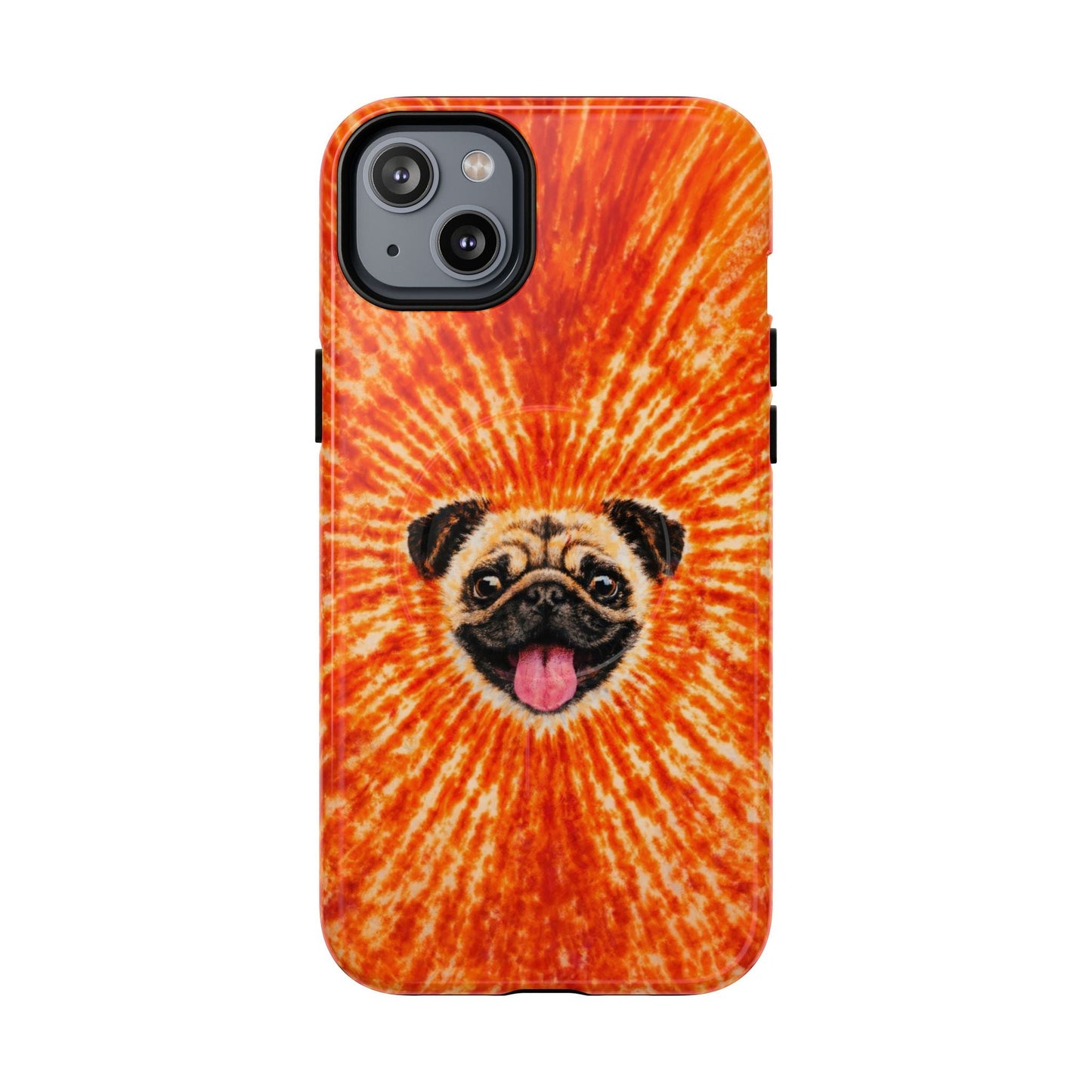 PUG DOG ORANGE MAGNETIC PHONE CASE - TLNT1604261