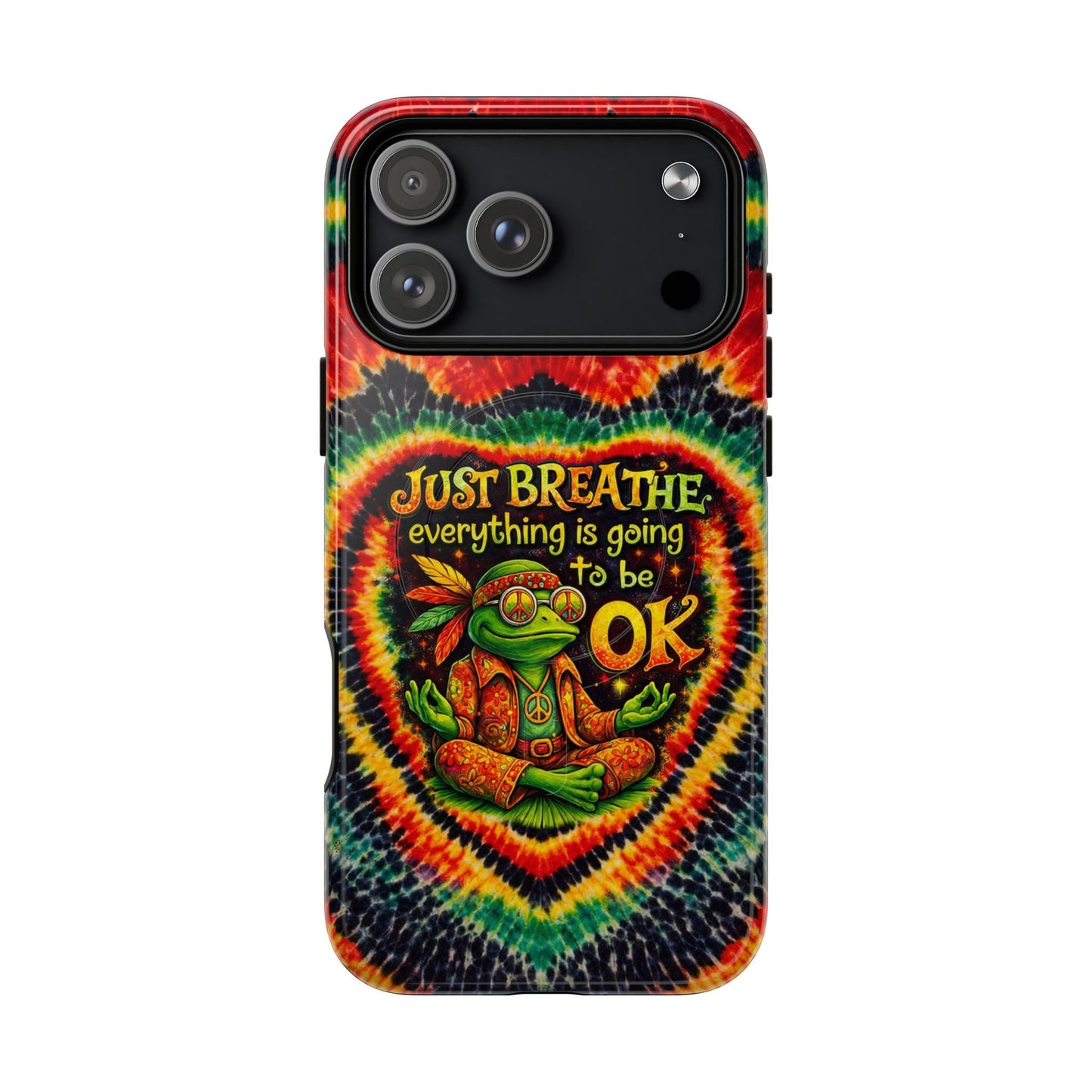 JUST BREATHE FROG SWIRL MAGNETIC PHONE CASE - KMTM2304262