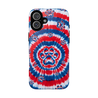 RED WHITE AND BLUE PAW MAGNETIC PHONE CASE - TYQY2004253
