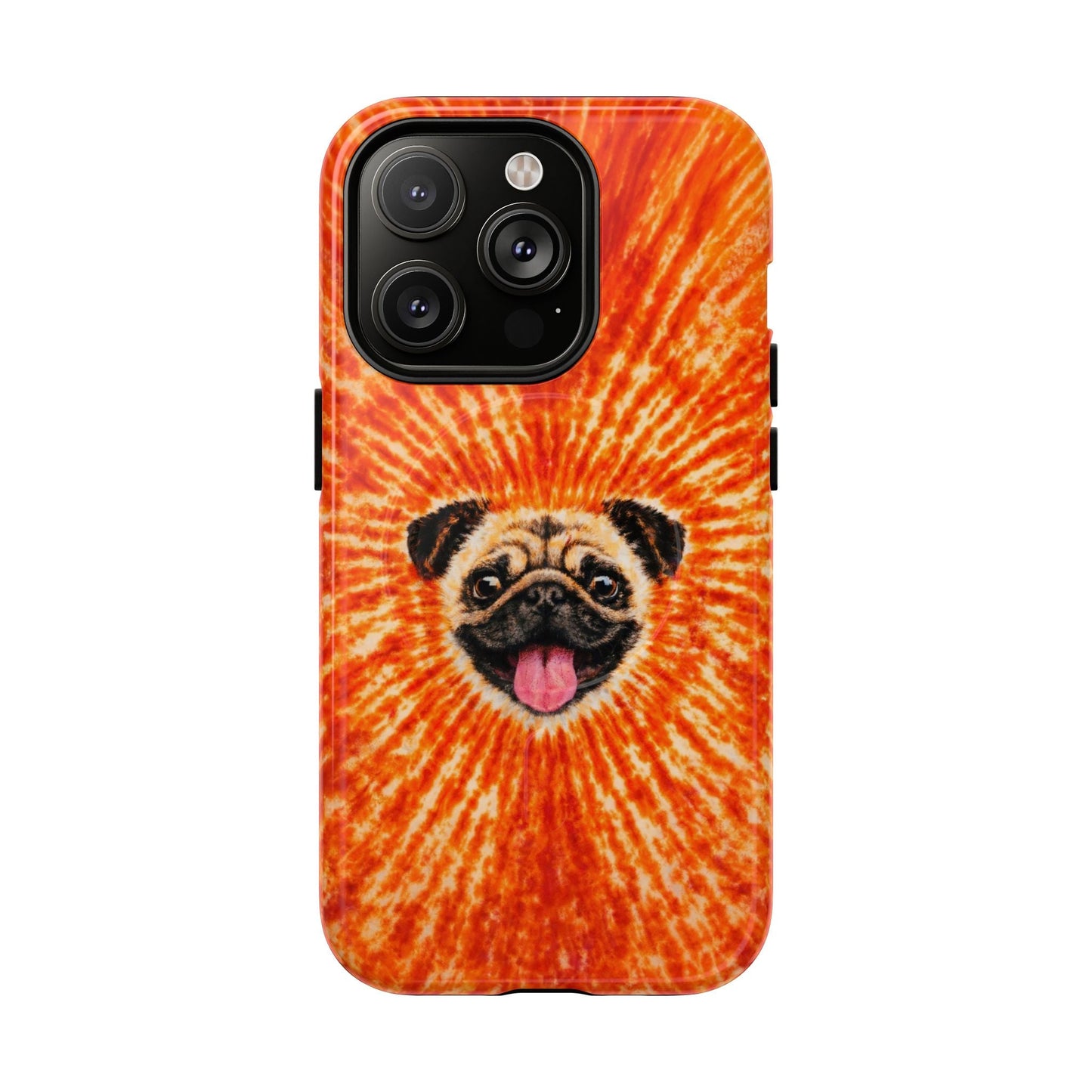 PUG DOG ORANGE MAGNETIC PHONE CASE - TLNT1604261