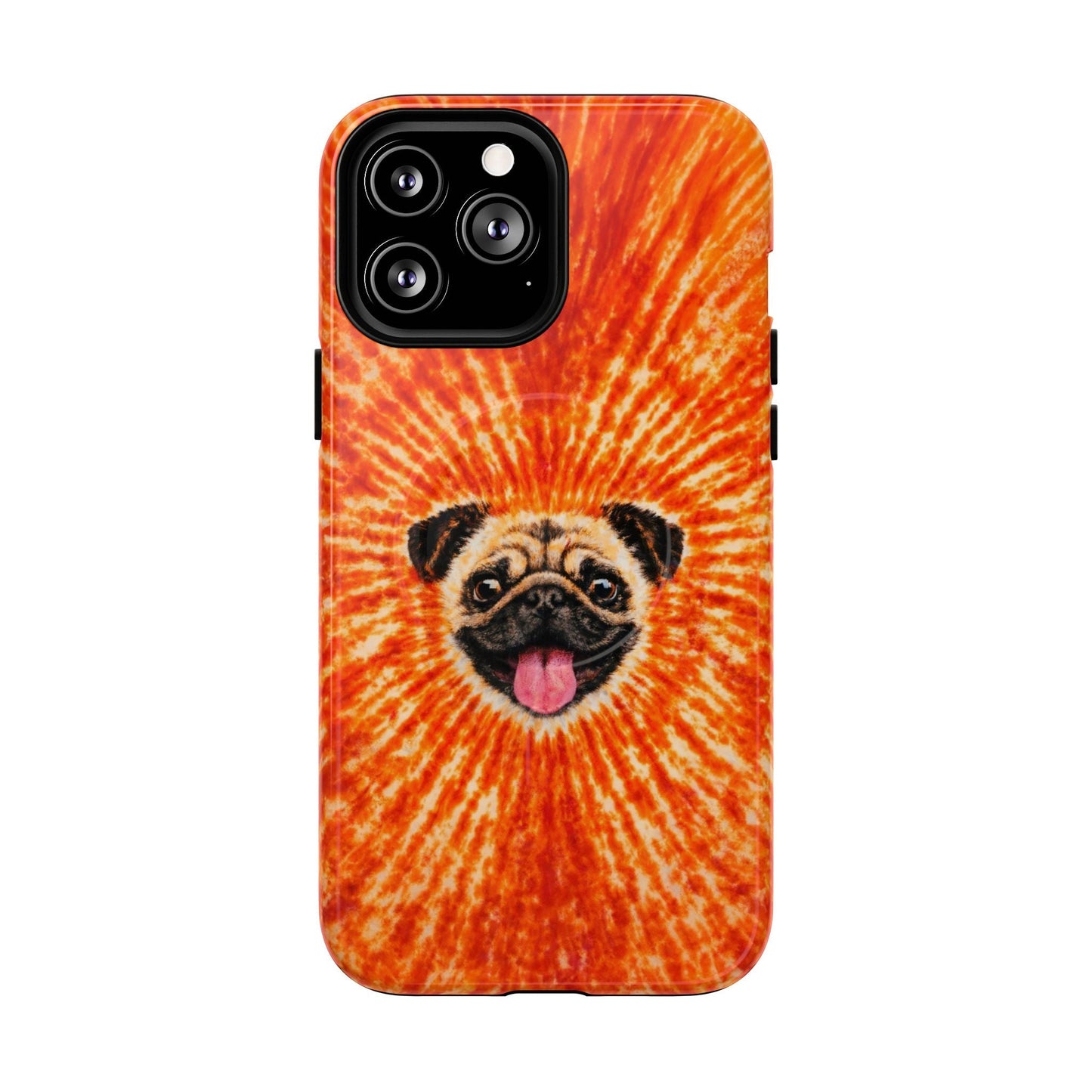 PUG DOG ORANGE MAGNETIC PHONE CASE - TLNT1604261