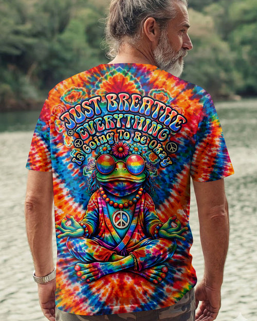 JUST BREATHE FROG V PATTERN ALL OVER PRINT - TLTW2306263