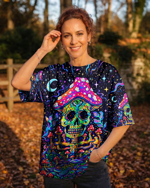 HIPPIE SKULL MUSHROOM PSYCHEDELIC ALL OVER PRINT  - TLTW2004263