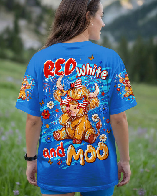 RED WHITE AND MOO COW ALL OVER PRINT   - TLTW0506262