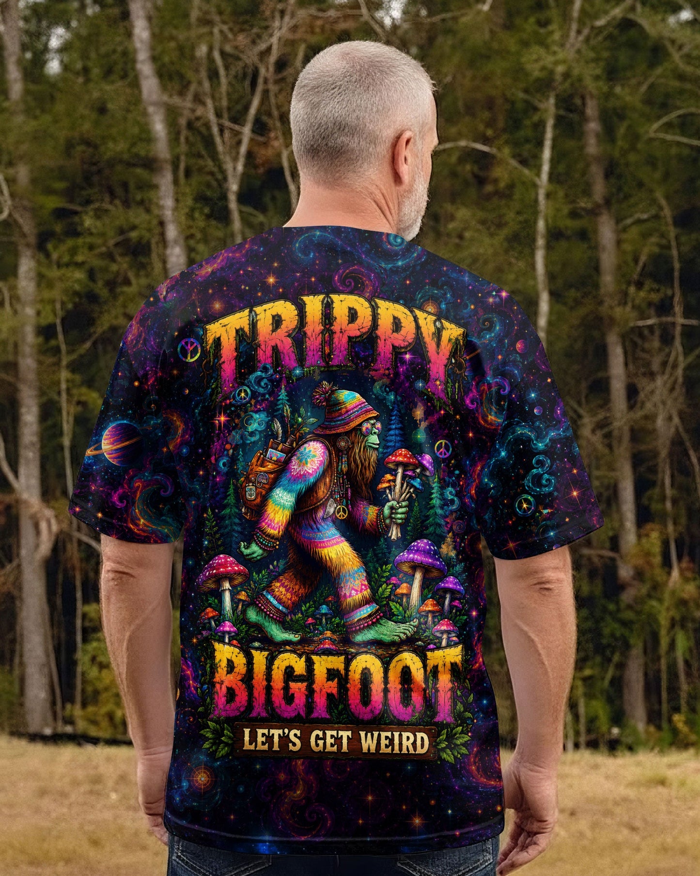 TRIPPY BIGFOOT LET'S GET WEIRD BIGFOOT ALL OVER PRINT - TLTW2805263