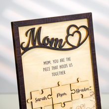 Load image into Gallery viewer, Mother&#39;s Day Personalized Mom Puzzle Sign
