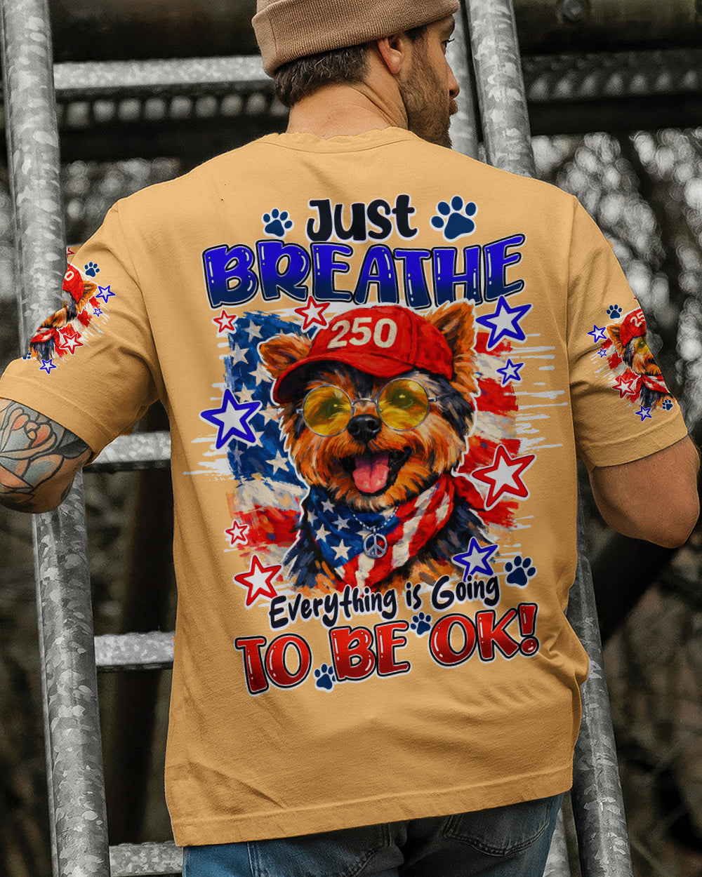 JUST BREATHE YORKSHIRE TERRIER DOG ALL OVER PRINT - TY1405262